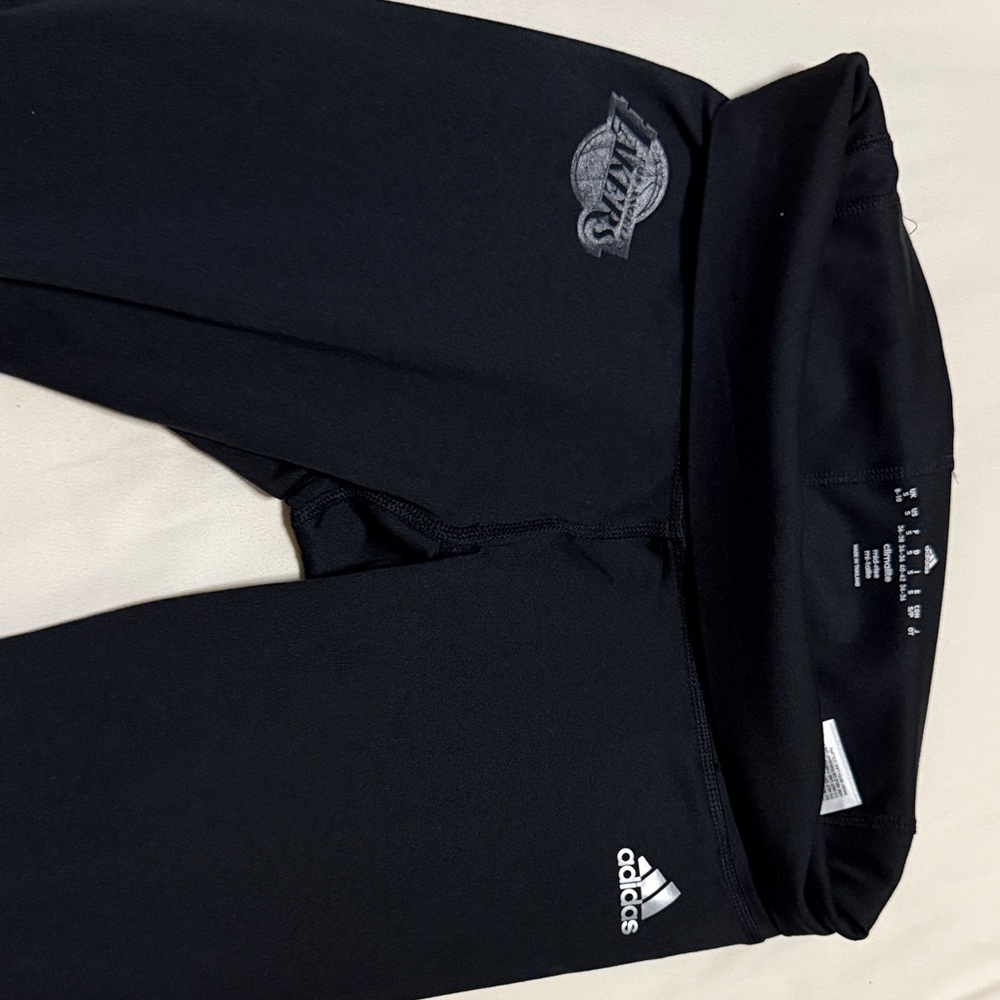 Adidas Black Leggings with Logo Accents